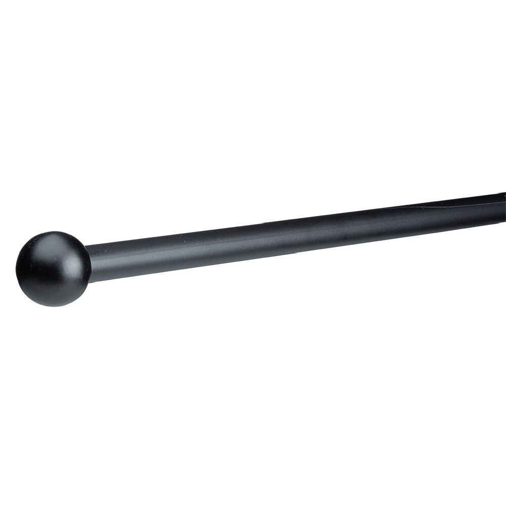 Kit tringle noir métal embout rond