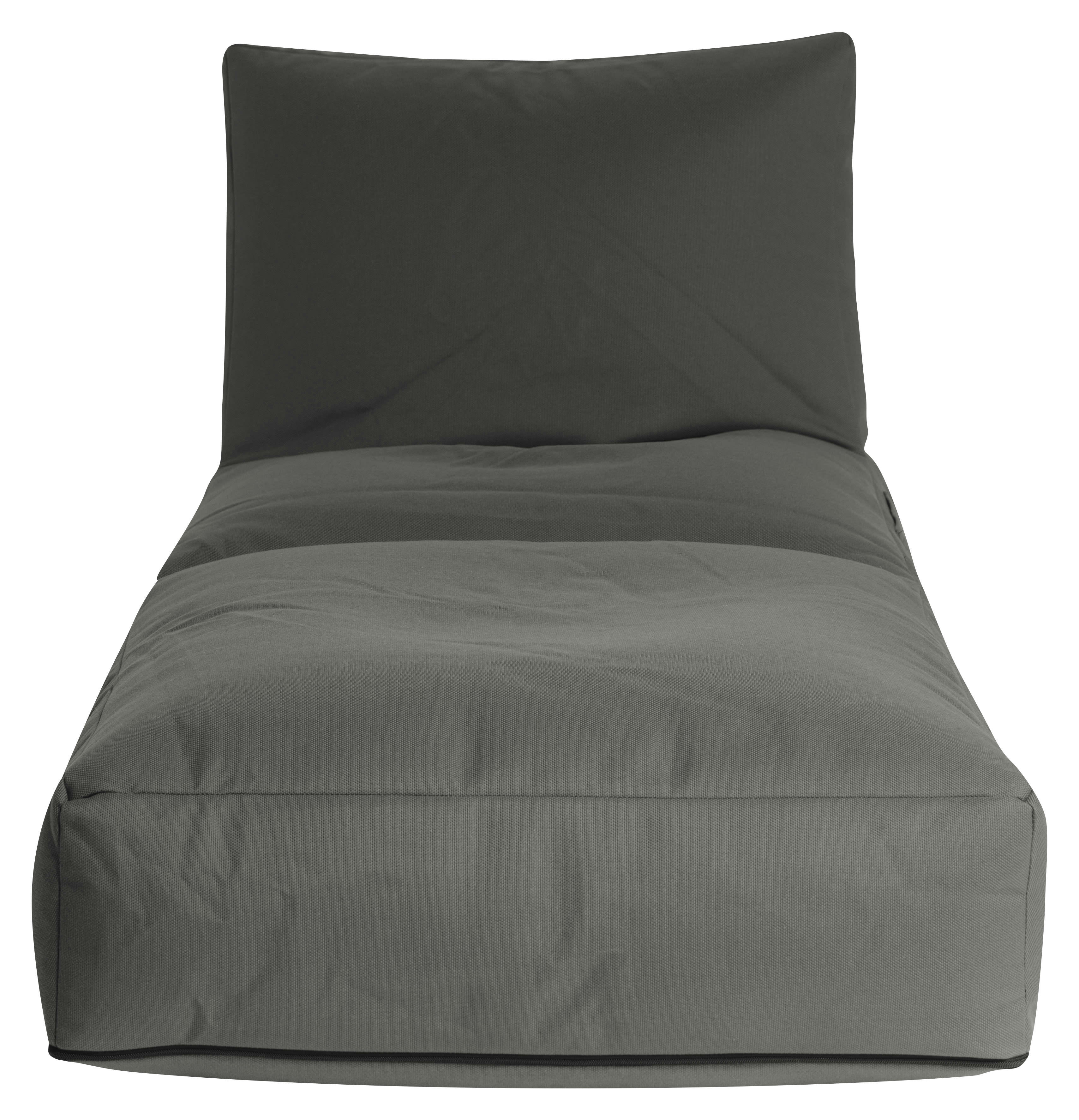 TWIST OUTSIDE - Pouf extérieur super qualité Dralon anthracite dépliable 90x70x80cm