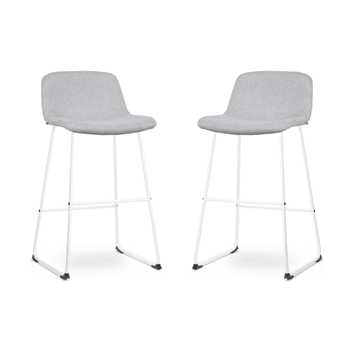 Nolon Nino-Mats Barkrukken Set van 2 - Lichtgrijs - Wit - 75 cm