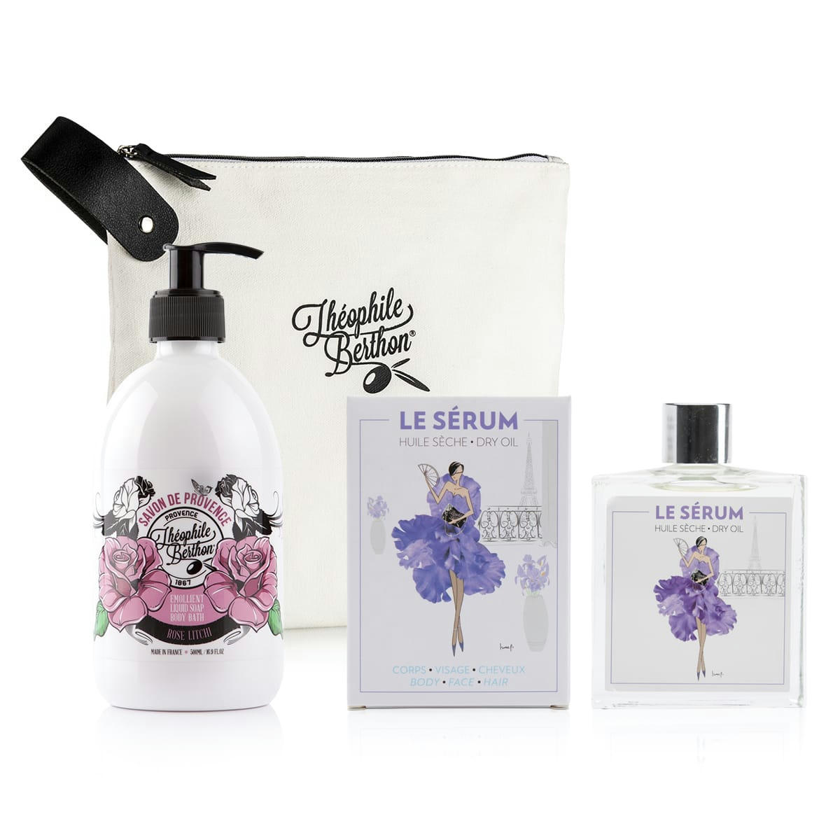 COCOON - Trousse savon liquide de marseille et huile sèche multifonctions