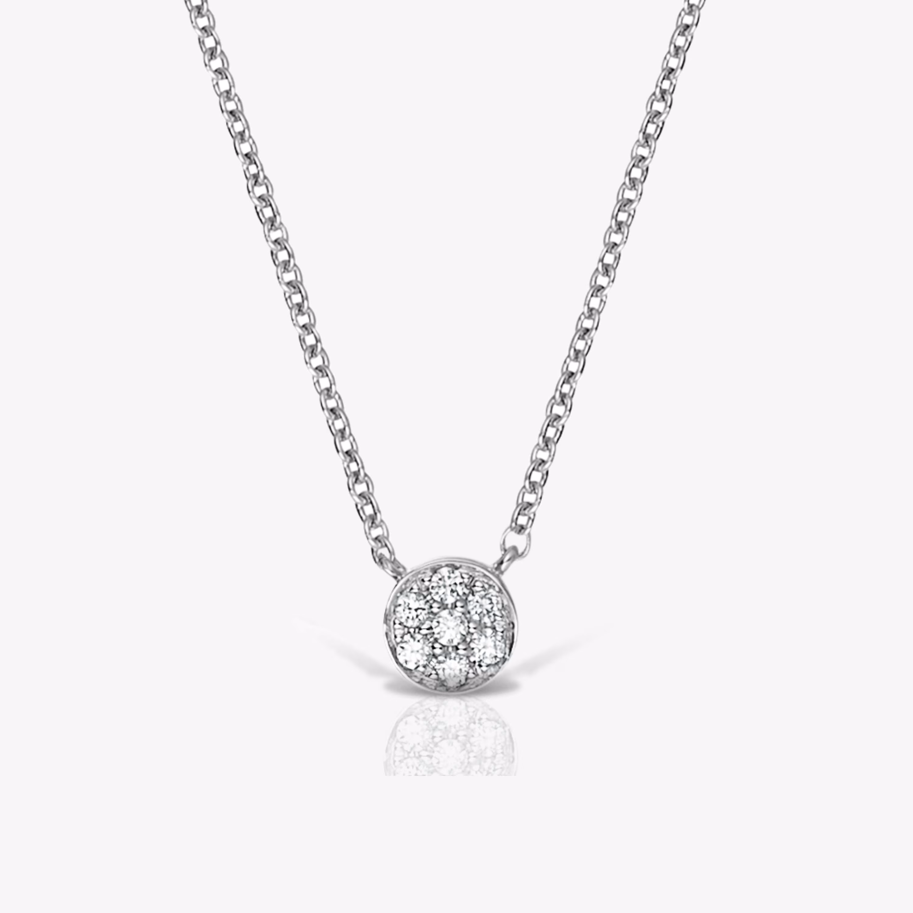 Collar  de oro blanco con diamantes Alecia
