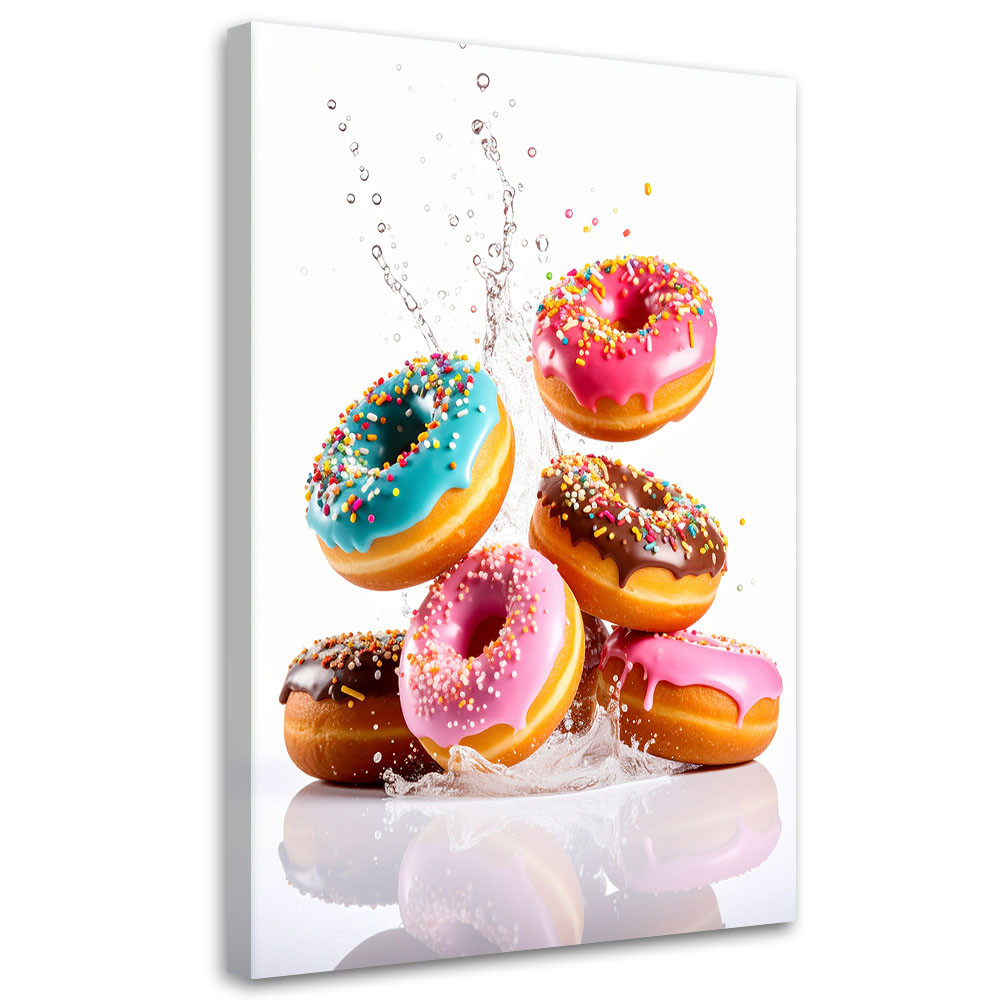 Obraz do kuchni jadalni, Donuty Pączki słodycze 20x30