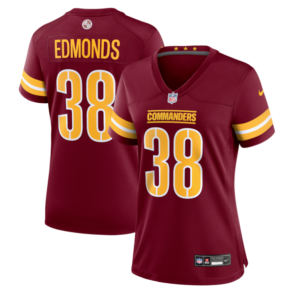 Chase Edmonds Washington Commanders Nike Women's Team Game Jersey -  Burgundy