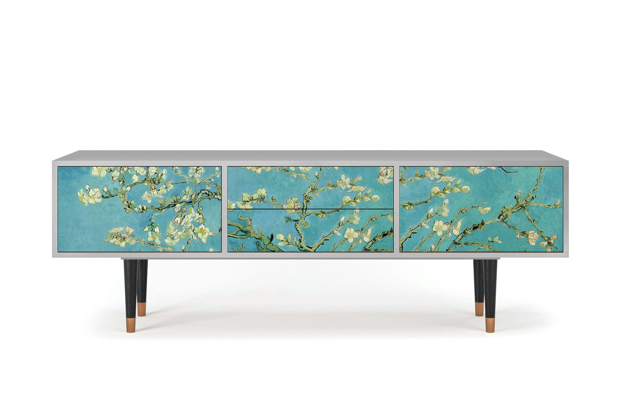 ALMOND BLOSSOM BY VAN GOGH - Meuble TV  bleu 2 tiroirs et 2 portes L 170 cm