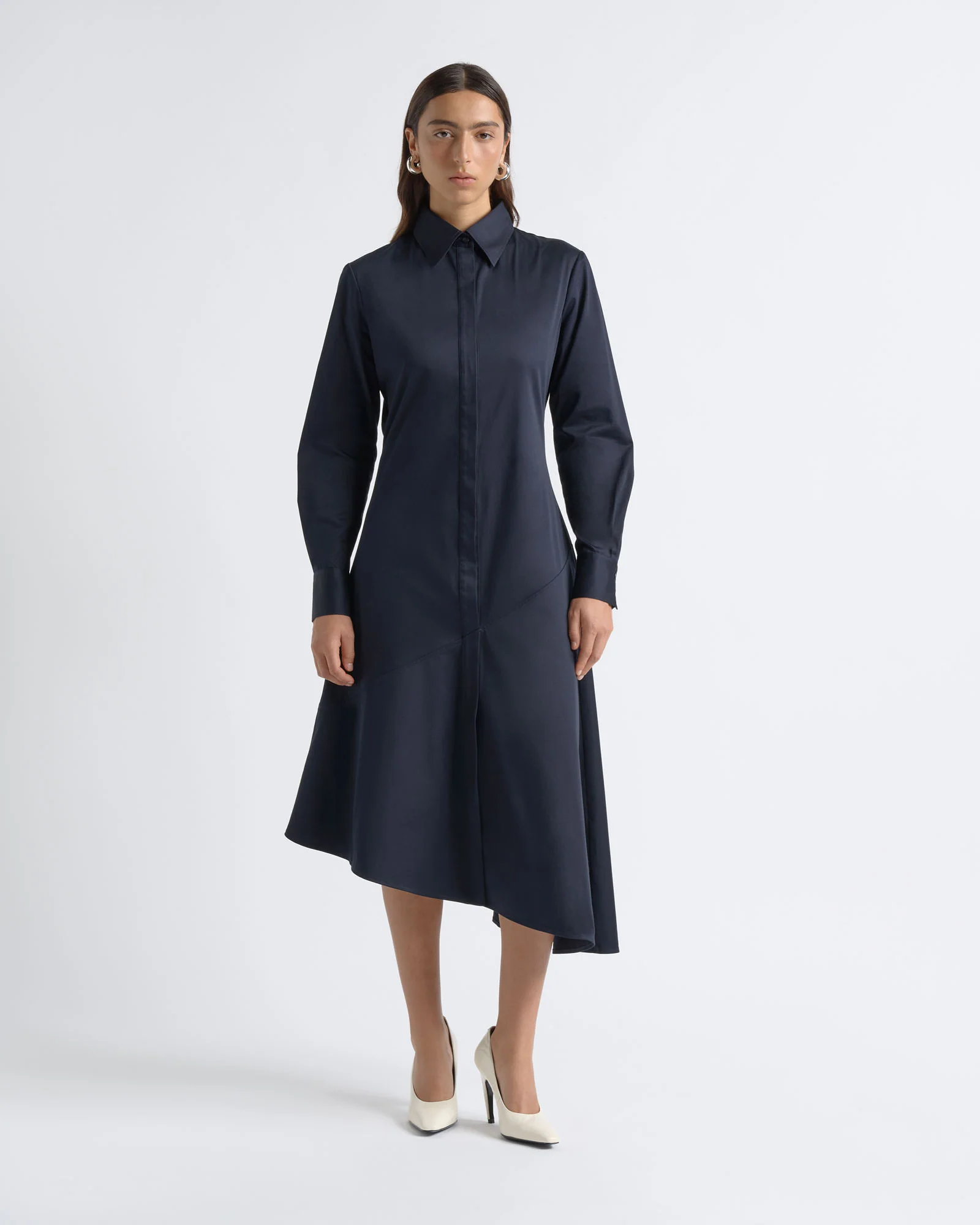 Asymmetric Shirt Dress