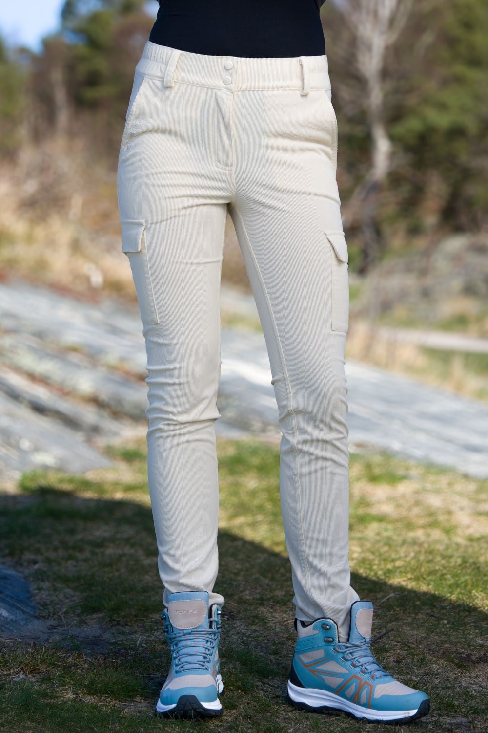 Havsand cord slim cargobukse