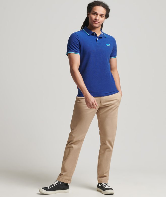 Contrast Tipped Slim Fit Polo Shirt