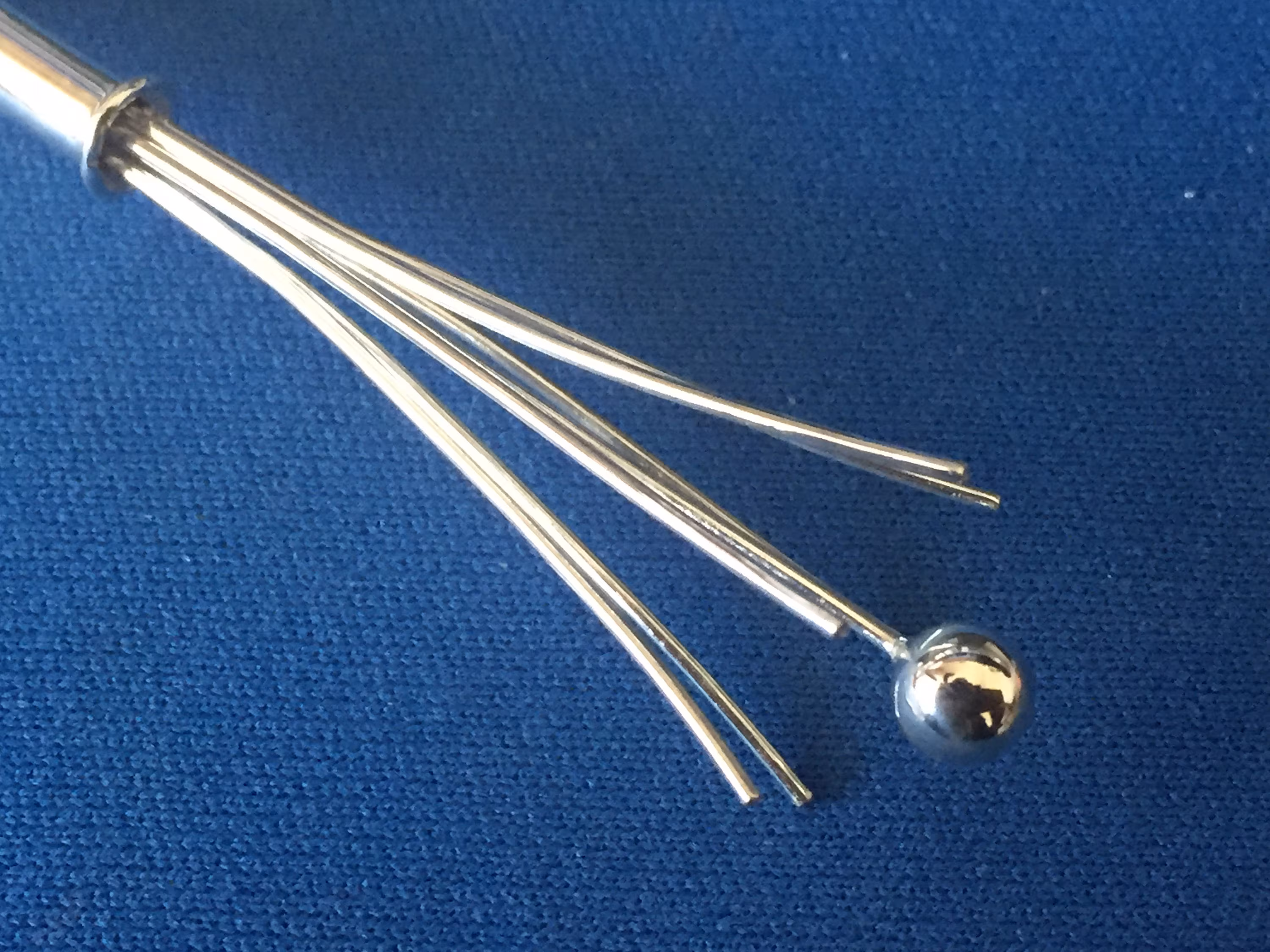 Swizzle Stick Art Deco in style retractable sterling silver