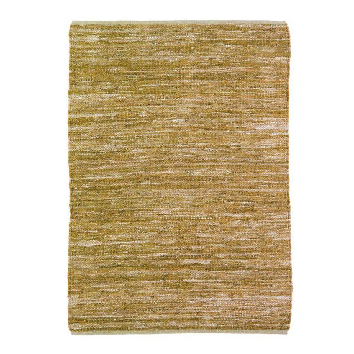 SKIN - Tapis en cuir tressé ocre 120x170