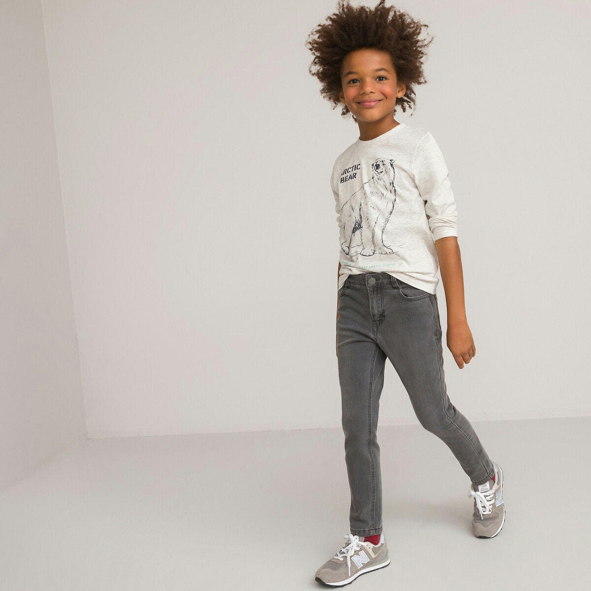 T-shirt manches longues imprimé ours