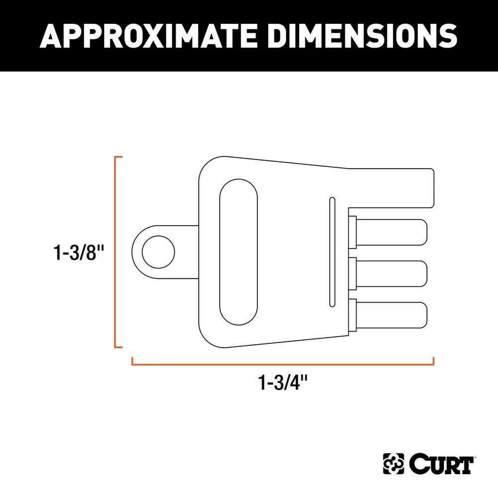 CURT 58260 4-Way Flat Vehicle & Trailer Connector Tester