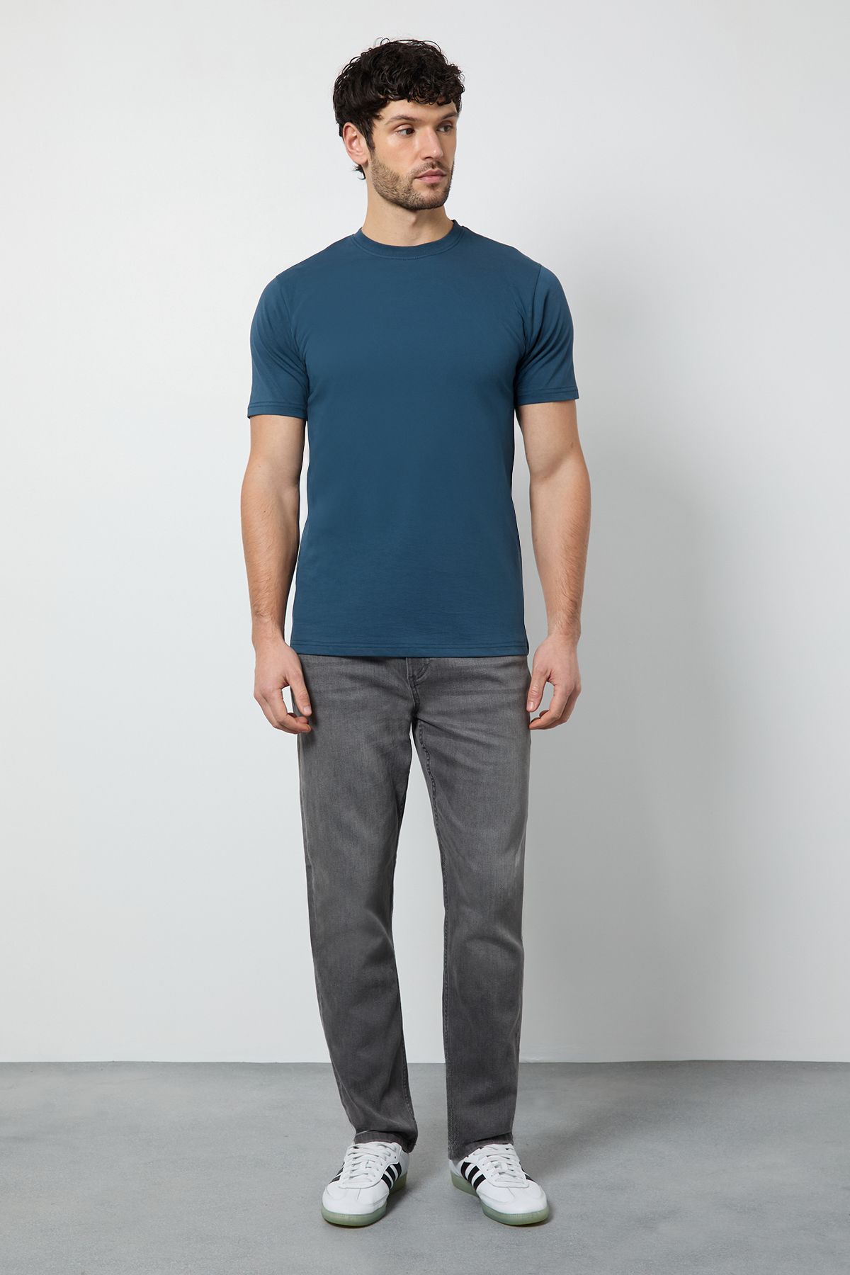 Burton Dark Blue Plain Crew Neck T-Shirt