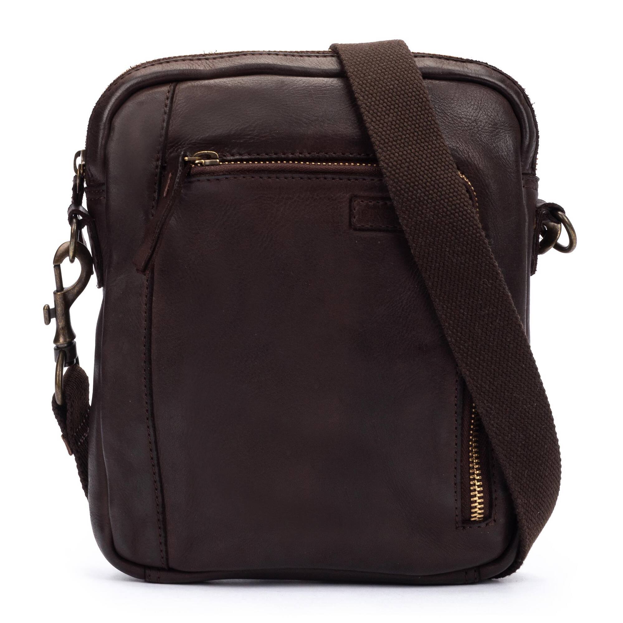 CAIMARI - Bolso de piel con cierre de cremallera para hombre.