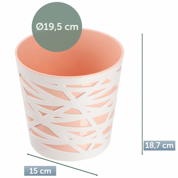 Doniczka Osłonka Wkład Donica Kolory Beż 19cm