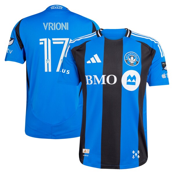 Giacomo Vrioni CF Montreal adidas 2025 Montréal Original Authentic Player Jersey - Blue