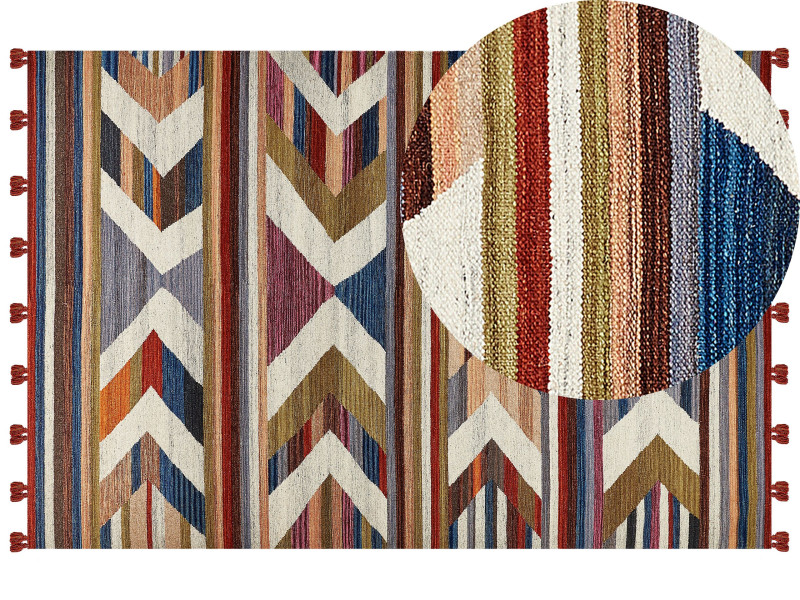 Dywan kilim ręcznie robiony 200 x 300 cm wielokolorowy