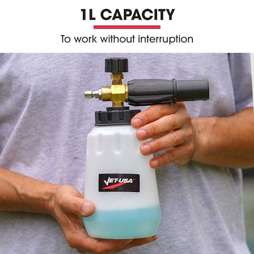 NNEMB Soap Foam Snow Cannon with 1L Bottle, Works with Petrol and some Electric Pressure Washers