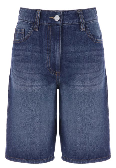 Older Boys Blue Longer Denim Shorts