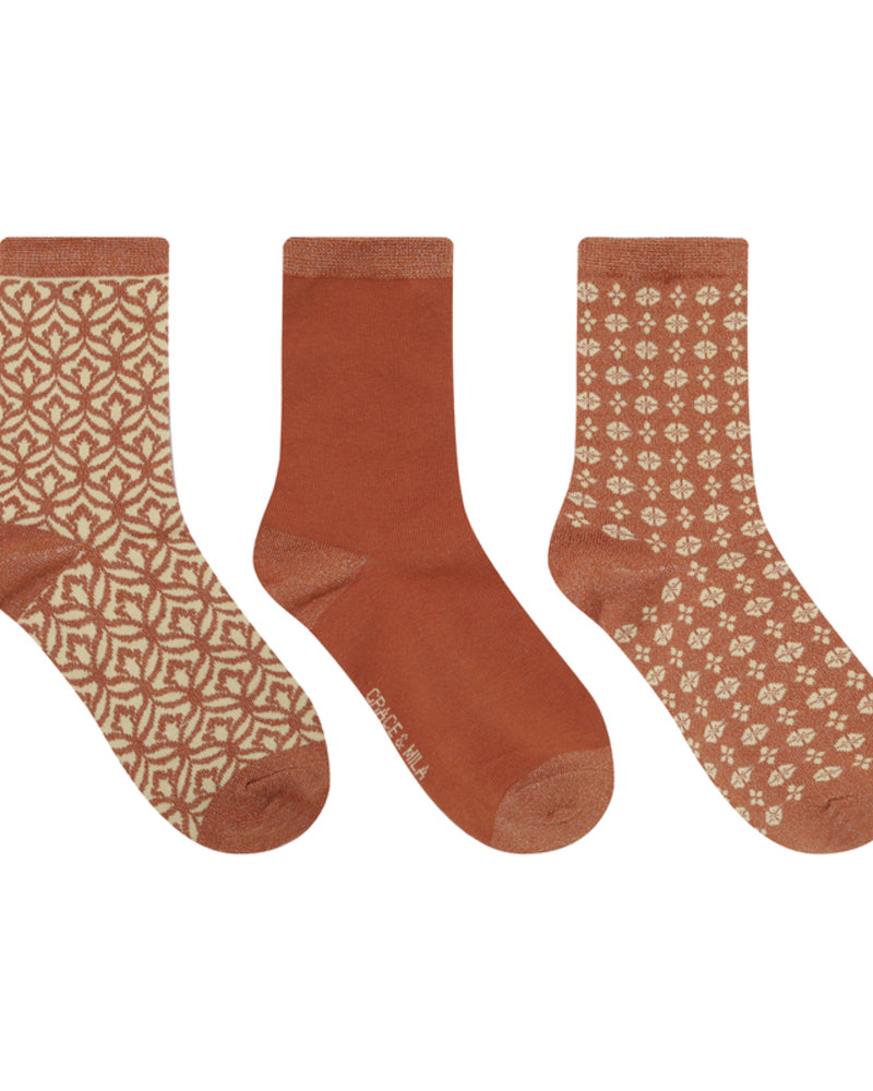 Chaussettes mi-hautes multico Serena