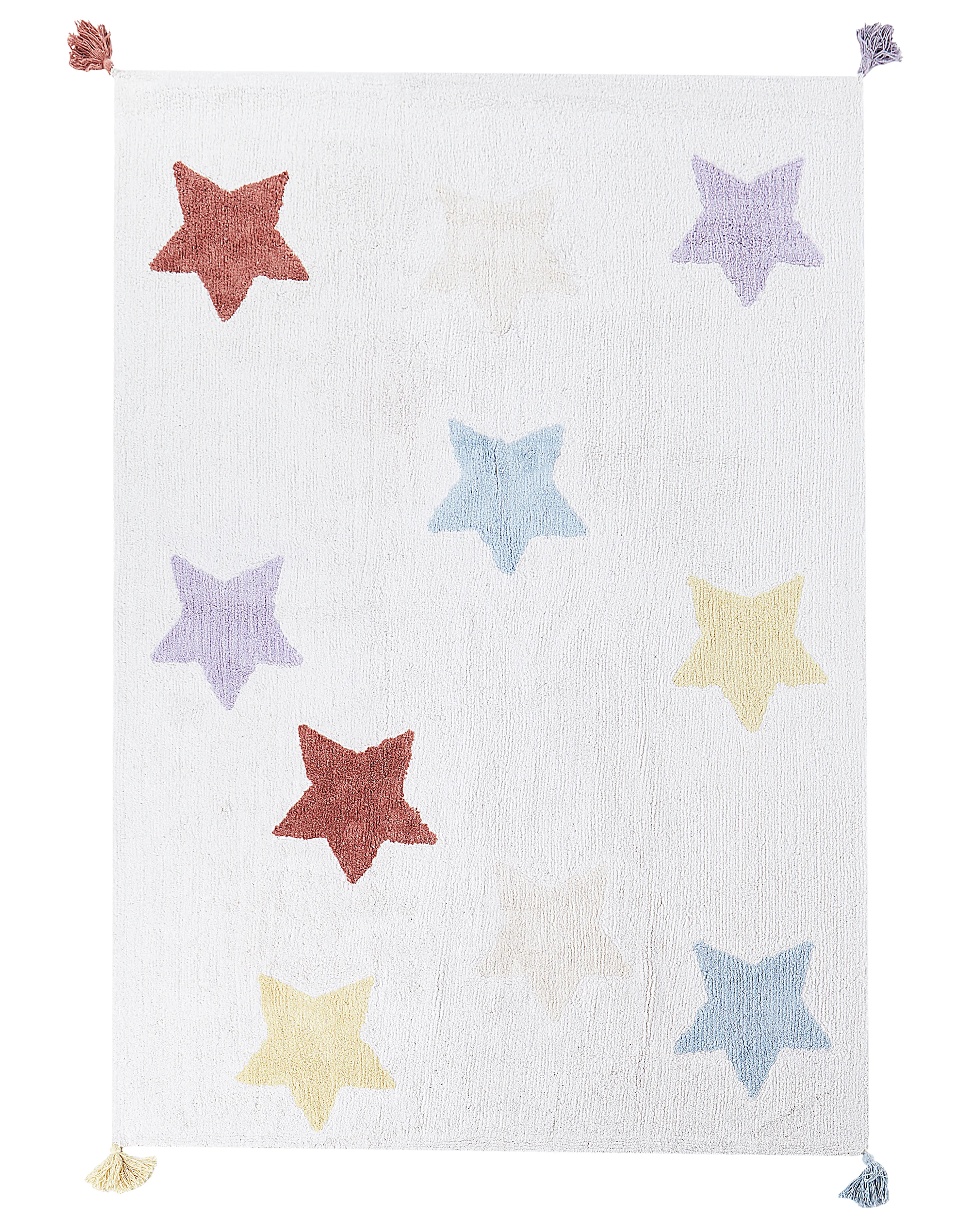 Kids Rug MEREVI Multicolour 140 x 200 cm Cotton