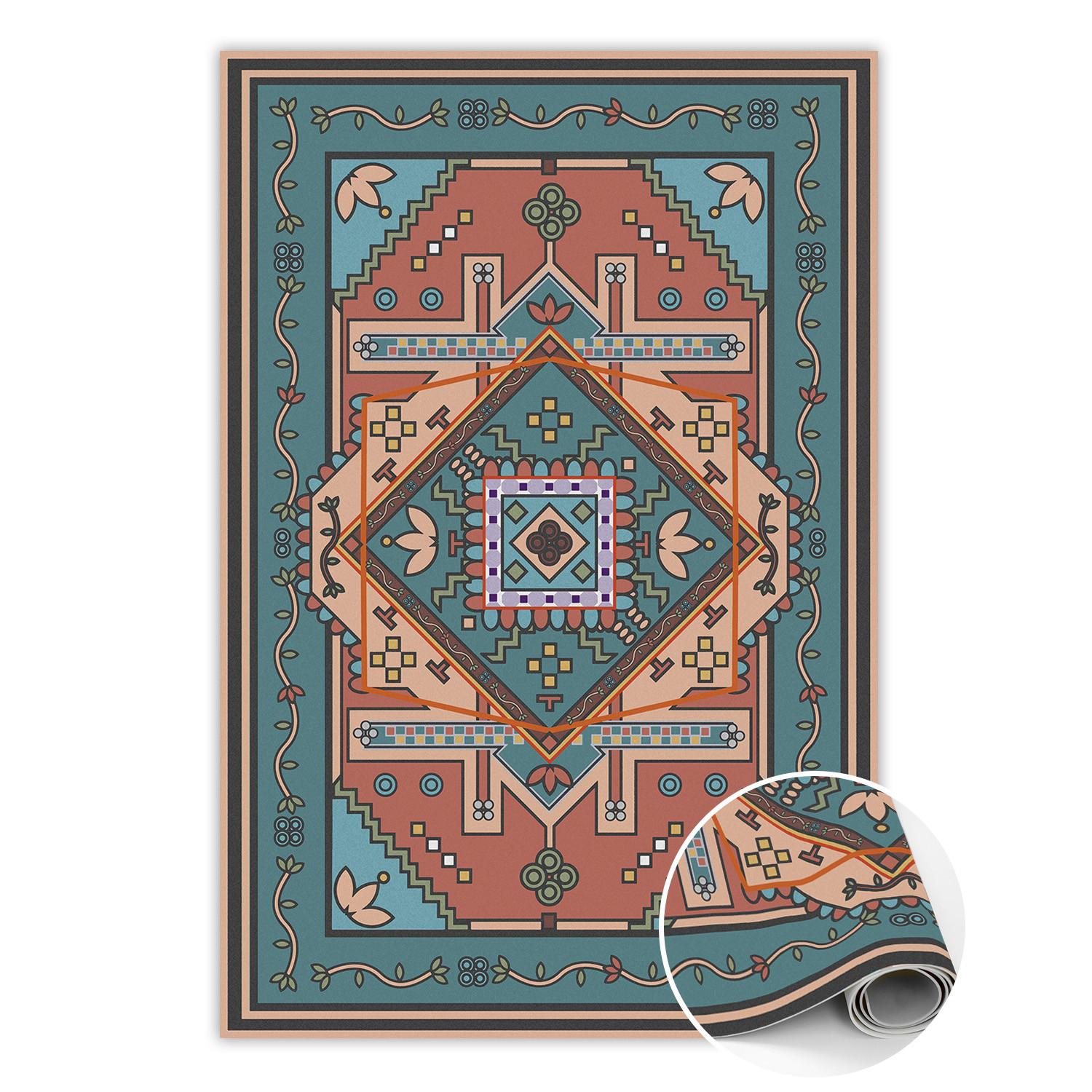 Dywan winylowy do domu Arabska geometria 60 x 90 cm
