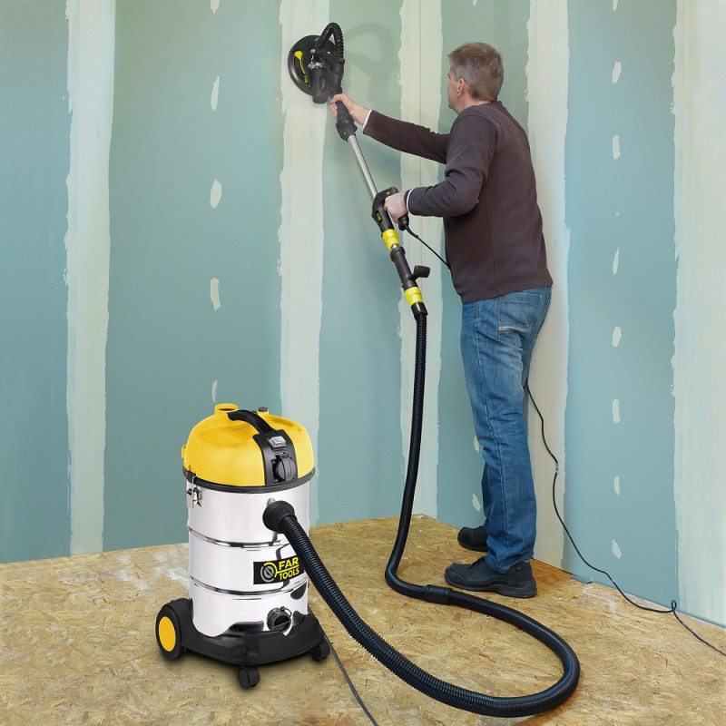 Pack ponceuse murale avec aspirateur eau et poussière FAR TOOLS