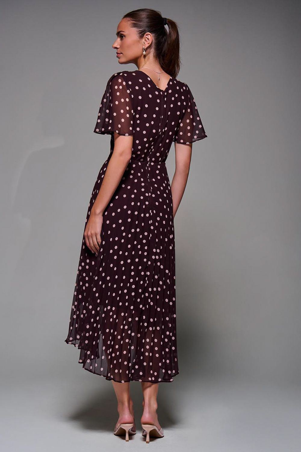Jolie Moi Chiffon Frill Sleeved Maxi Dress