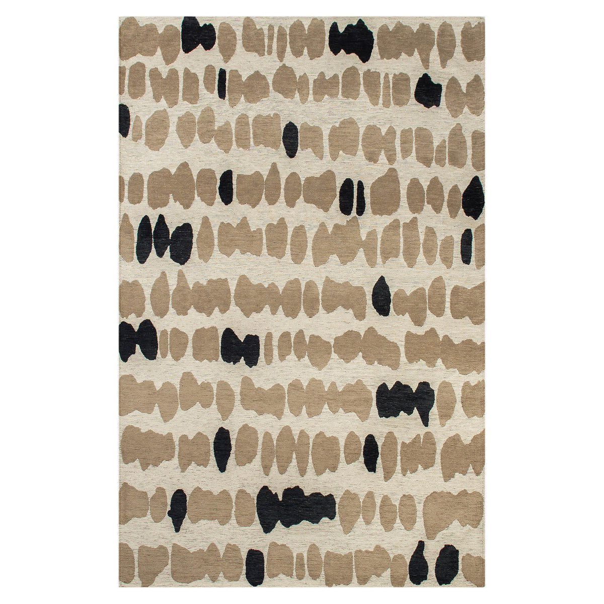 Lola&Moi vloerkleed Men In Black - zwart - 80x150cm