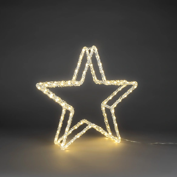 LED-Weihnachtsbaum, LxBxH: 41x9x39 cm, warmweiß, klar