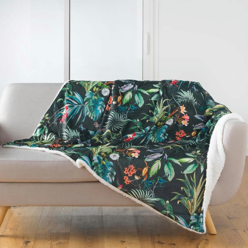 FÉÉRIE - Plaid velours sherpa 125x150cm