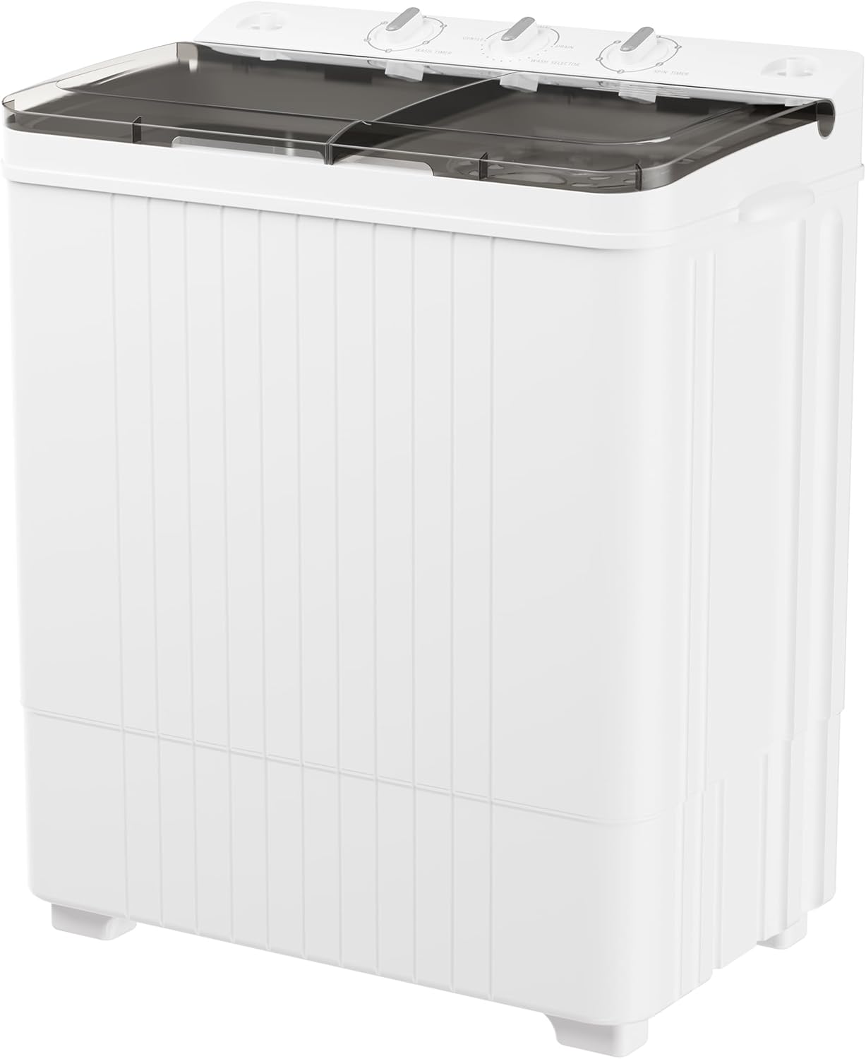 Portable Washing Machine, Twin Tub 28 Lbs Capacity Laundry, Mini Compact Washer and Spin Dryer Combo with Spin Cycle for Home, RVs, Apartment, Grey