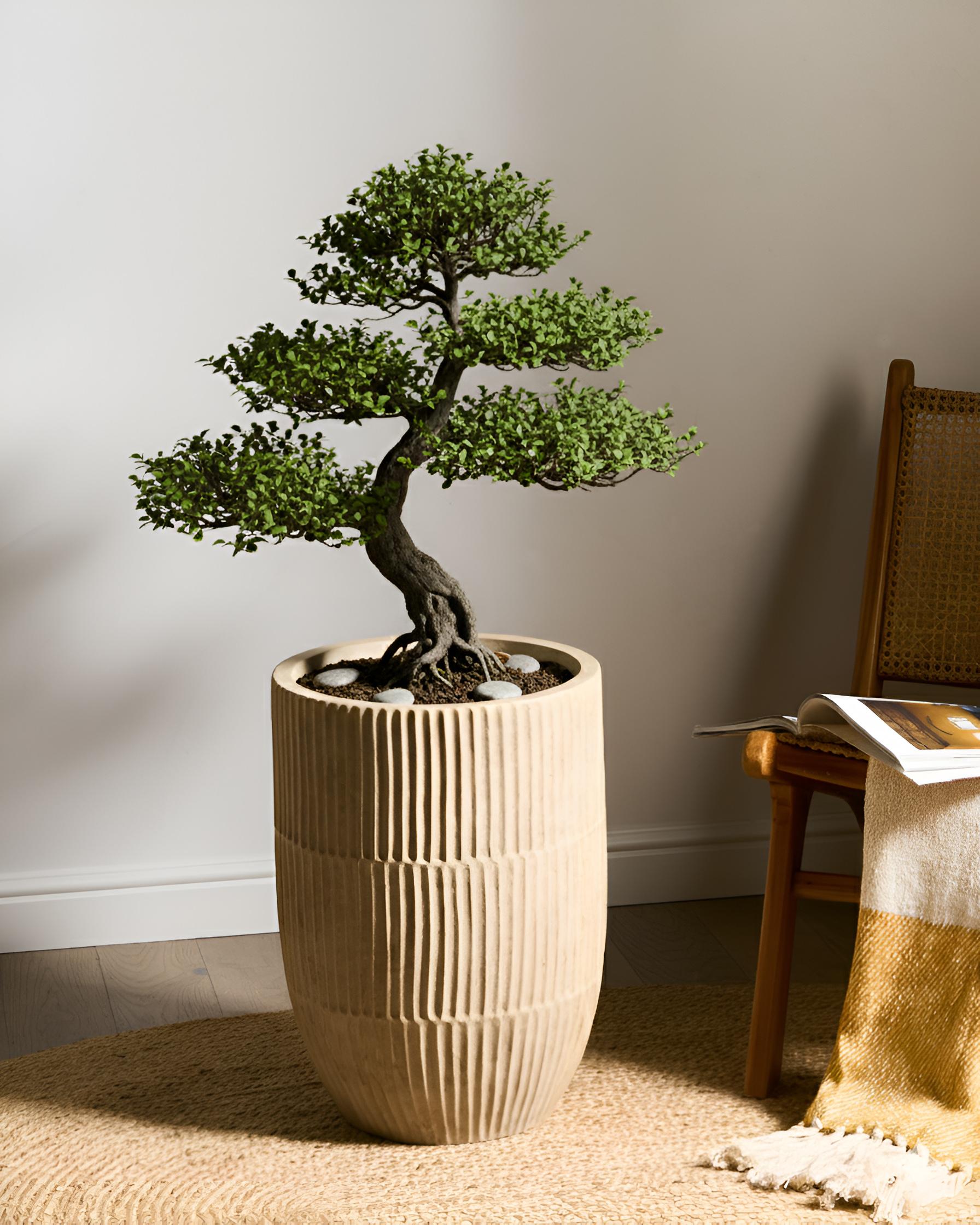 Plant Pot POROS 36 cm Light Beige