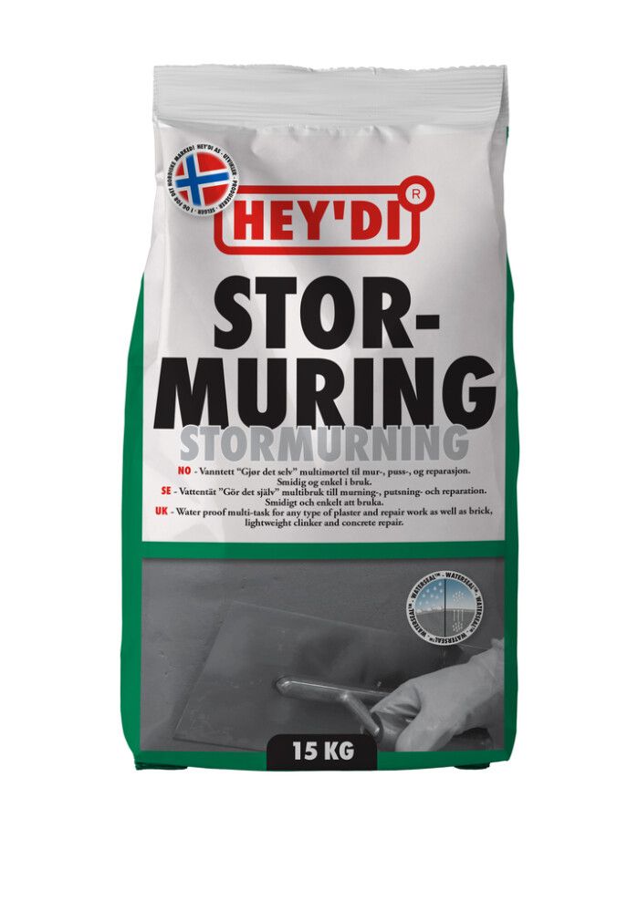 MØRTEL HEY'DI STORMURING 15KG