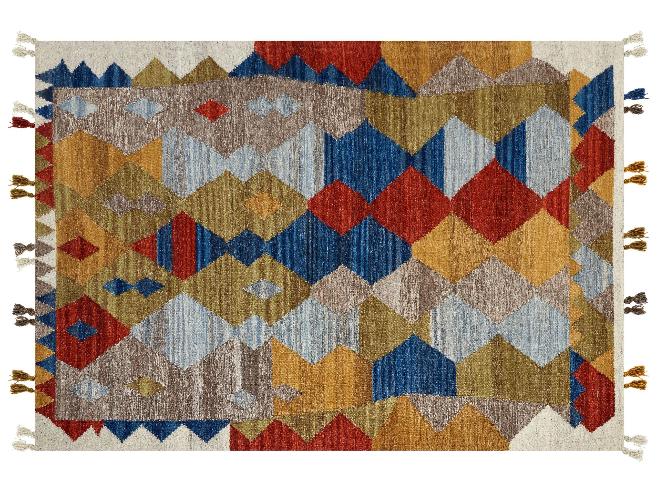 Dywan kilim ręcznie robiony 160 x 230 cm wielokolorowy
