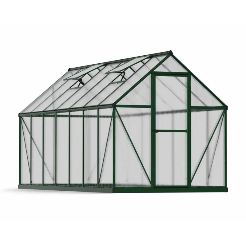 Serre en polycarbonate Mythos verte 7,6 m² CANOPIA