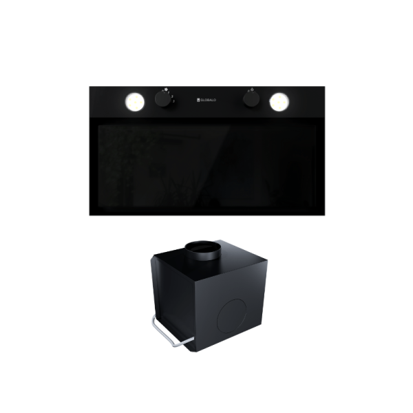 Okap GLOBALO Fluxime 60.1 Black   Turbina TW 1.2