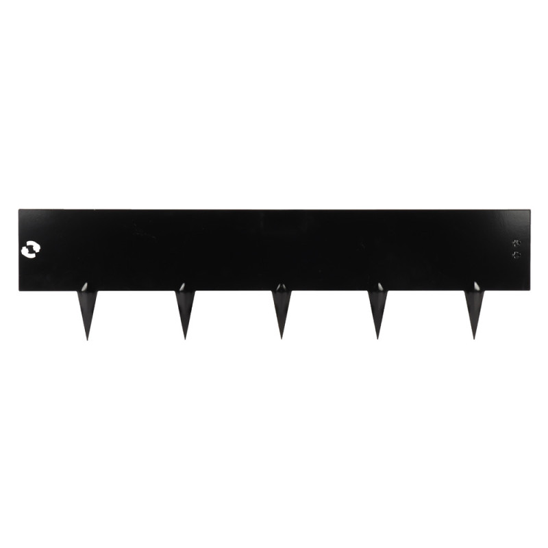 Bordure de jardin en métal noir 100 x 16 cm