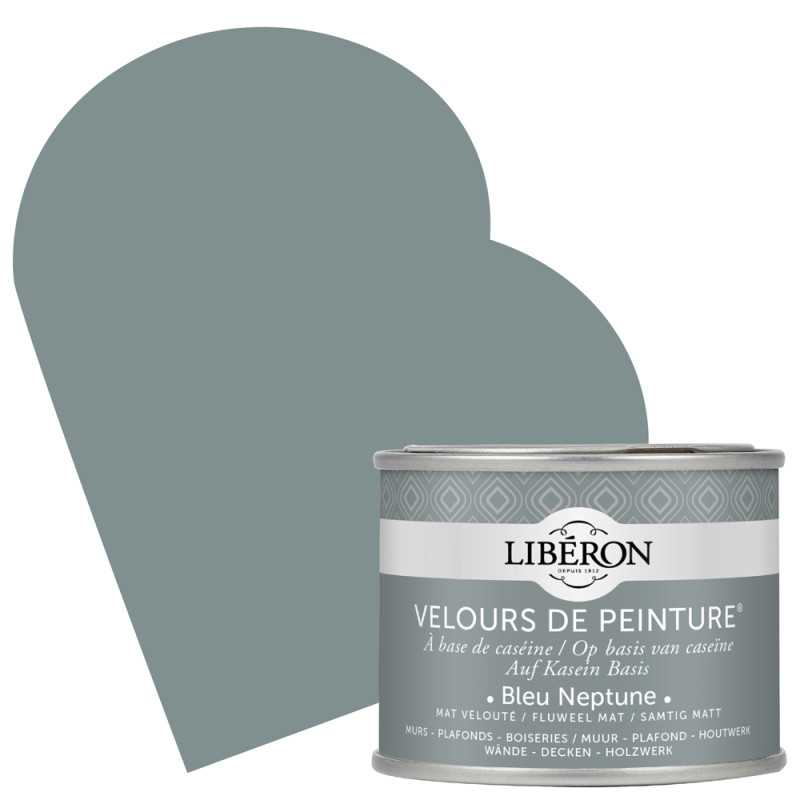 Peinture pour murs Velours de Peinture bleu Neptune mat 0,125 L LIBERON