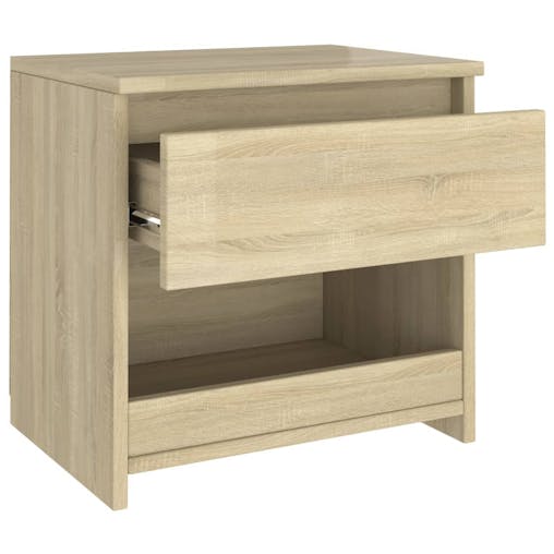 NNEVL Bedside Cabinet Sonoma Oak 40x30x39 cm Chipboard