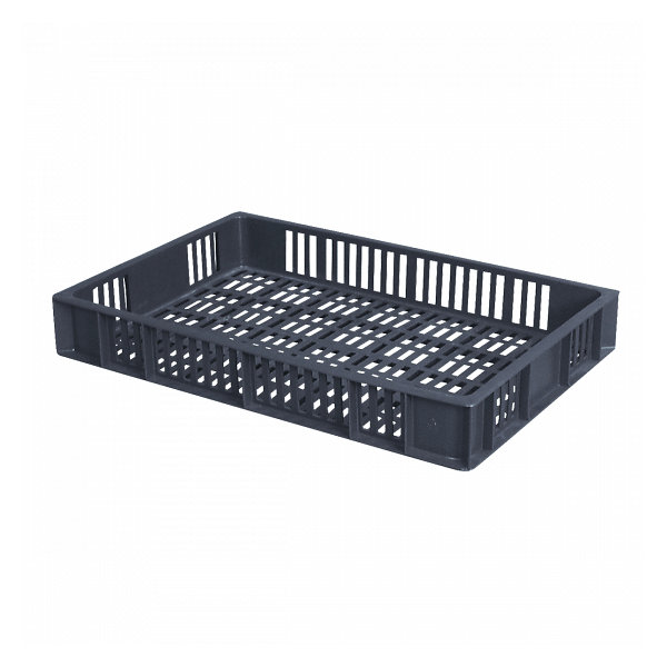 Caisse ajourée 600 x 400 x 90 mm 15 L - gris