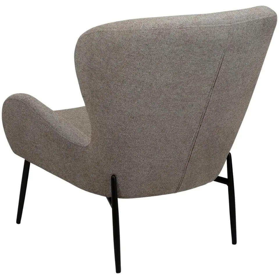 Hioshop Glam Dan-Form fauteuil boucl&eacute; lichtbruin