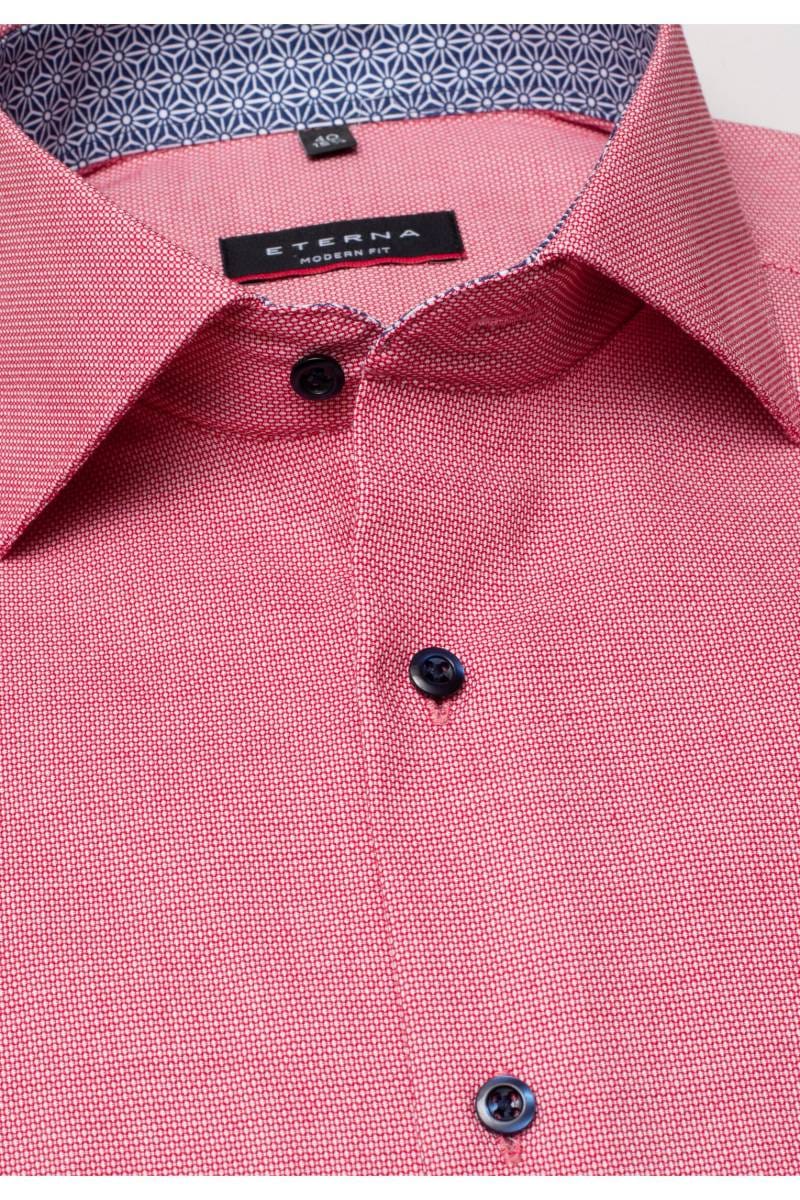 ETERNA Modern Fit Hemd rot, Strukturiert