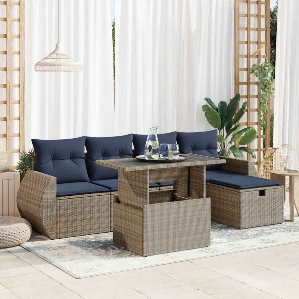 Zestaw Mebli Ogrodowych Stół Rattan Poduszki Do Ogrodu Na Taras Na Patio