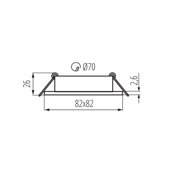 Pierścień oprawy punktowej LightLogic LL COSS DTL-B 30543 oczko spot