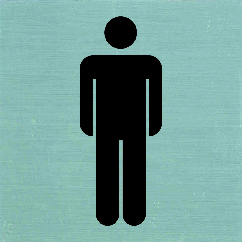 Plaque adhésive hommes 8 x 8 cm