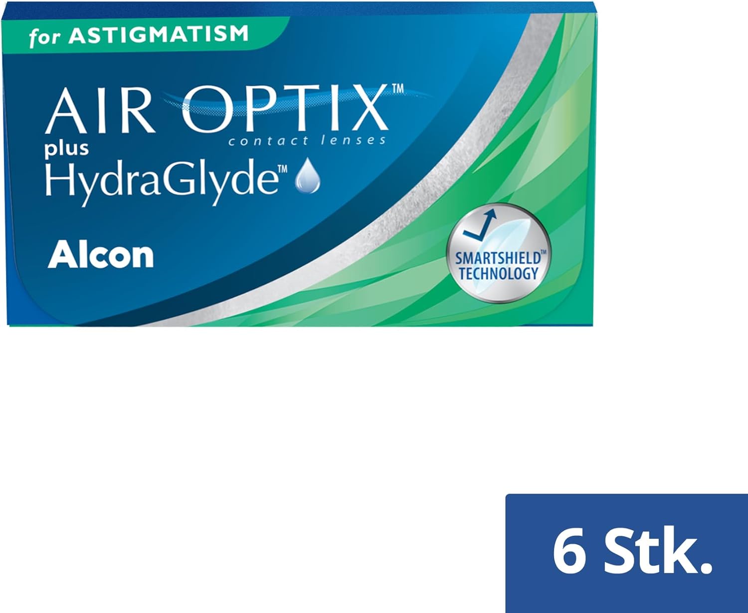 Air Optix plus HydraGlyde for Astigmatism monthly contact lenses, soft, 6 pieces, BC 8.7 mm / DIA 14.5 mm