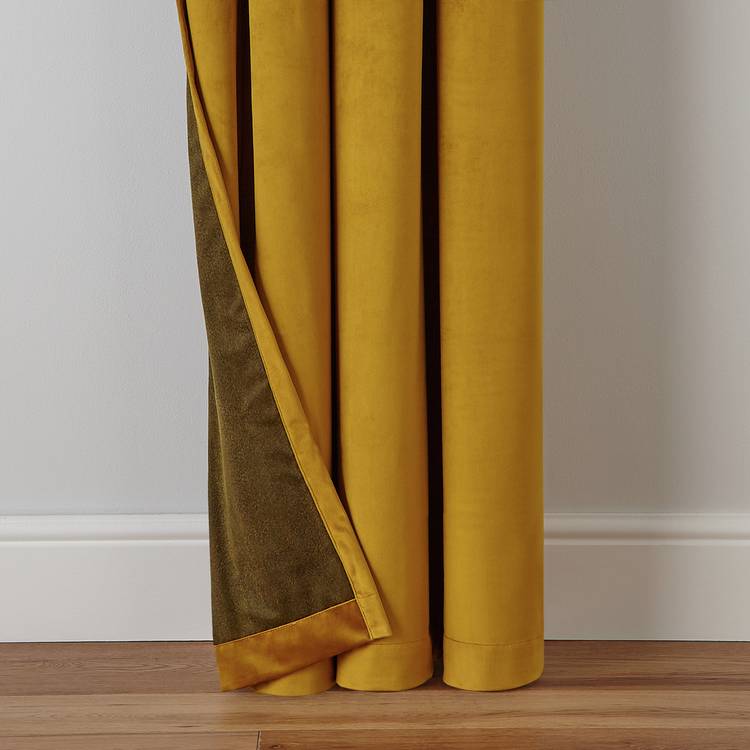 Habitat Eyelet Curtains - Mustard - 117x183cm