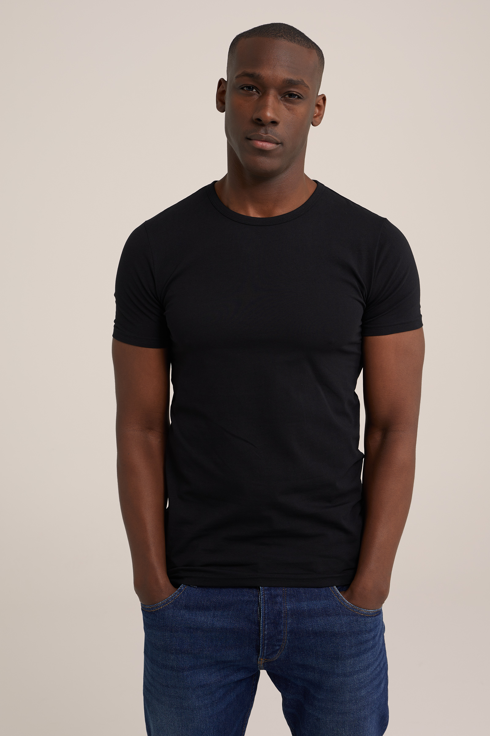 Heren Regular fit T-shirt, 4-pack