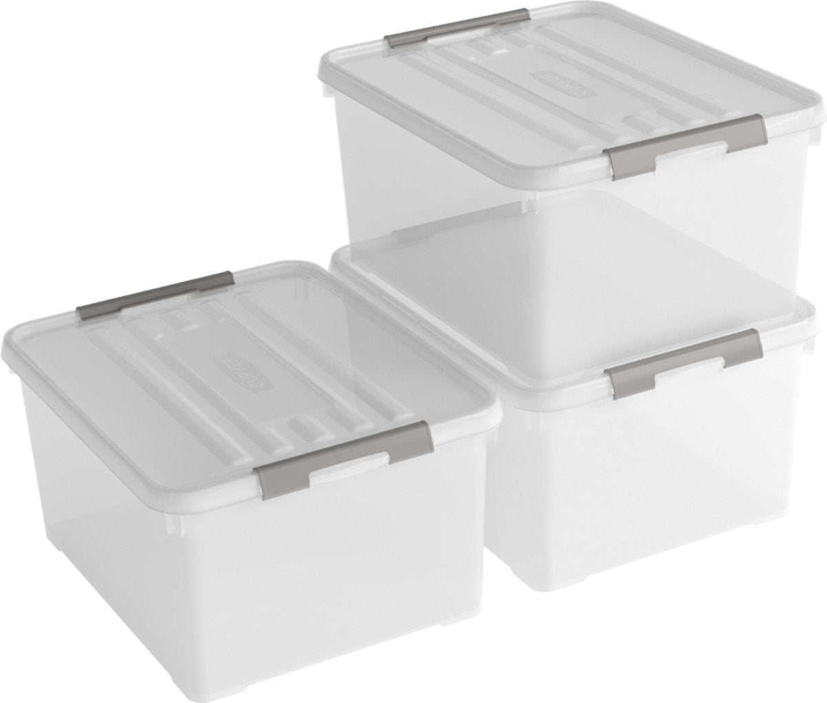 Curver Handy  Opbergbox - 35L - 3 stuks - Transparant met deksel