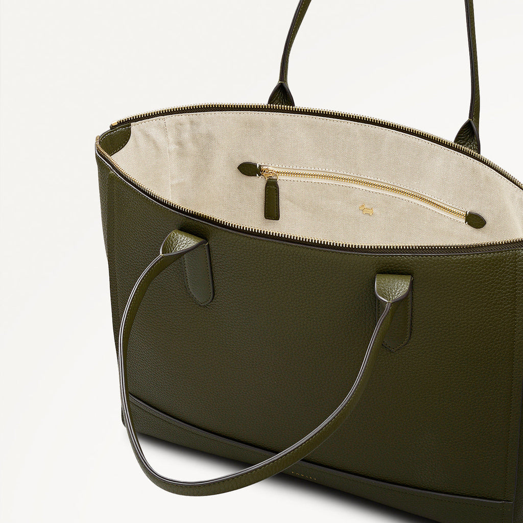 Oak Street - Medium Ziptop Tote Bag